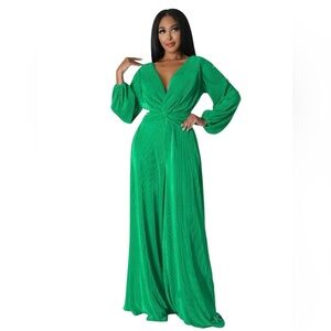 NWOT Deep V Twist Detail Jumpsuit